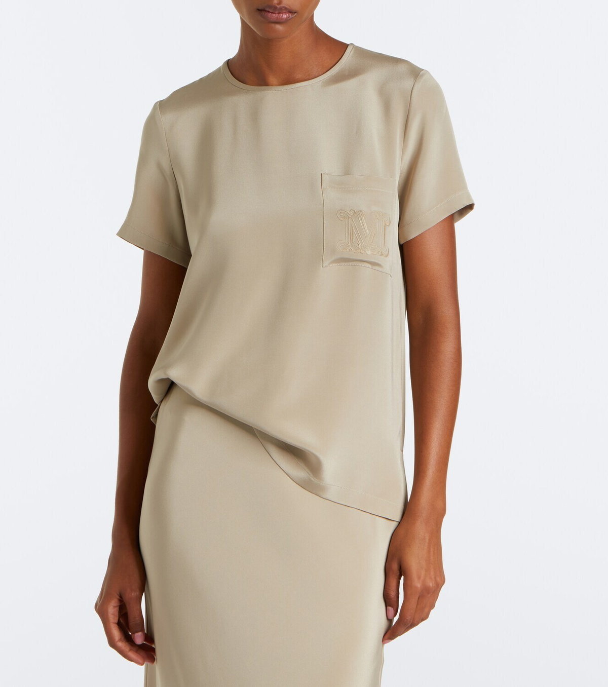 Max Mara Logo silk top
