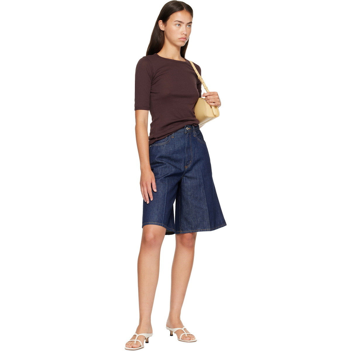 AGOLDE Navy Nolan Denim Shorts