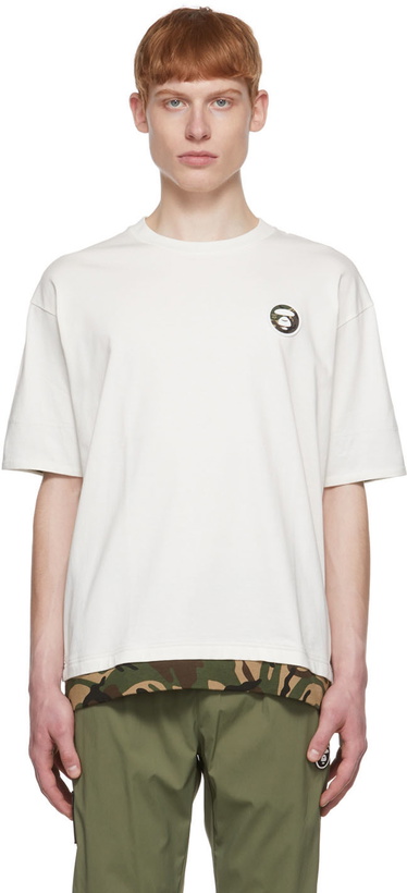 Photo: AAPE by A Bathing Ape Off-White Cotton T-Shirt