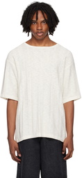 COMMAS Off-White Tuck Stitch T-Shirt