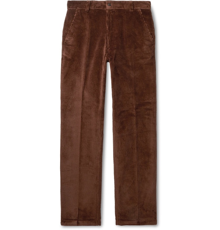 Photo: AMI - Green Cotton-Corduroy Suit Trousers - Brown