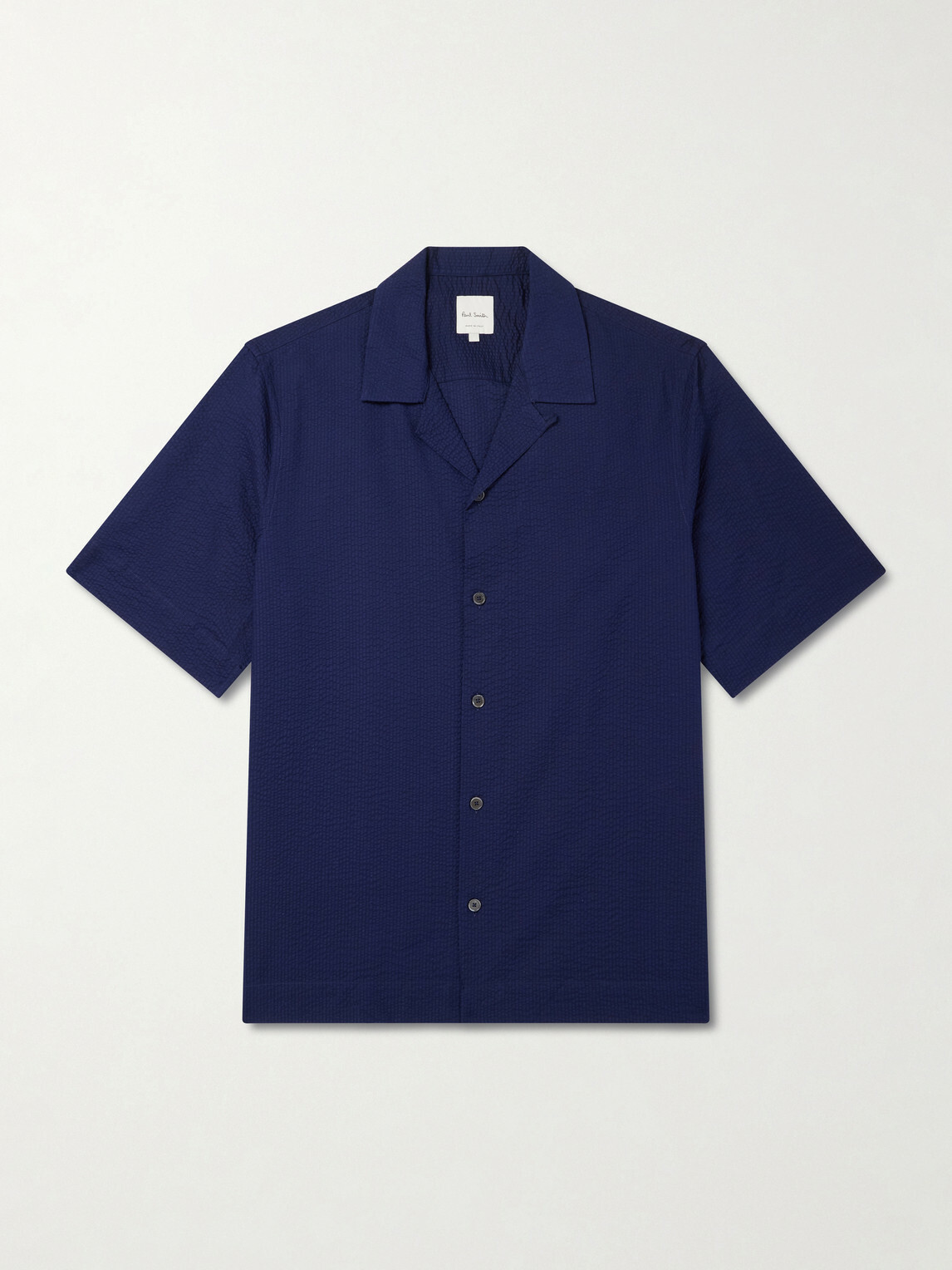 Paul Smith - Camp-Collar Cotton-Seersucker Shirt - Blue