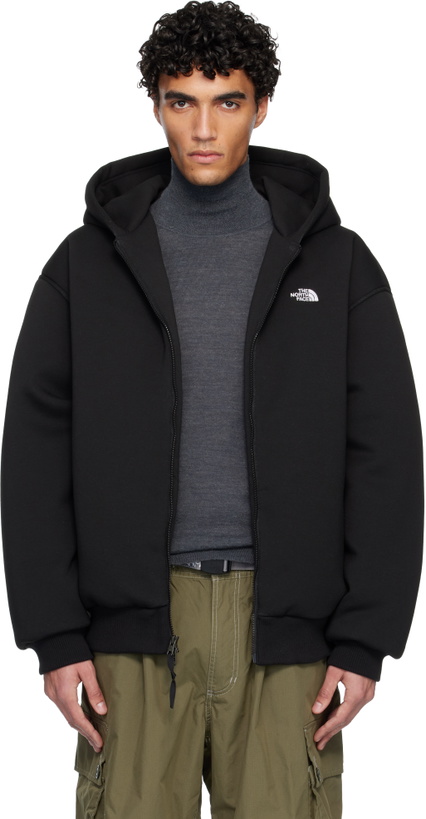 Photo: The North Face Black 'Leather Pack' Insulated Hoodie Jacket