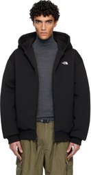 The North Face Black 'Leather Pack' Insulated Hoodie Jacket