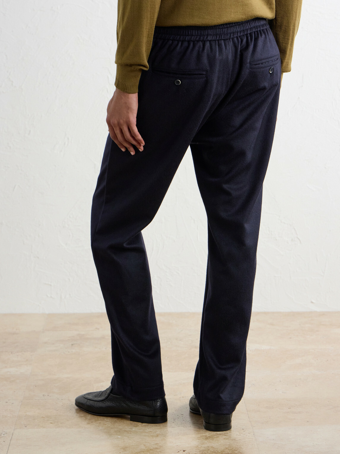 Barena - Straight-Leg Cashmere Trousers - Blue