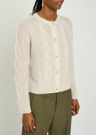 Lisa Yang Gwyneth Cable-knit Cashmere and Silk-blend Cardigan Cream