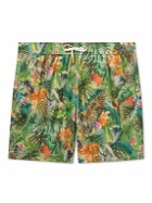Hartford - Talley Slim-Fit Mid-Length Embroidered Swim Shorts - Yellow