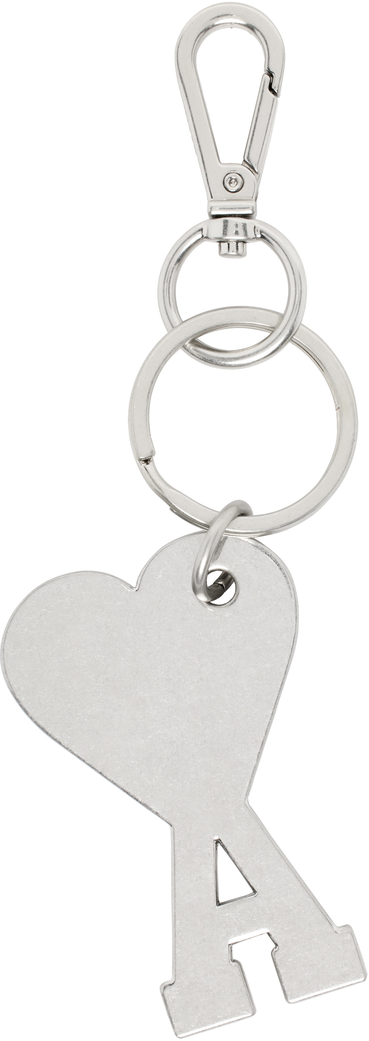 AMI Paris Silver & Red Ami de Coeur Keychain