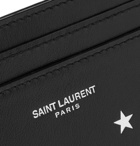 SAINT LAURENT - Printed Textured-Leather Cardholder - Black