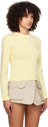 Kijun Yellow Wrinkle Block Long Sleeve T-Shirt