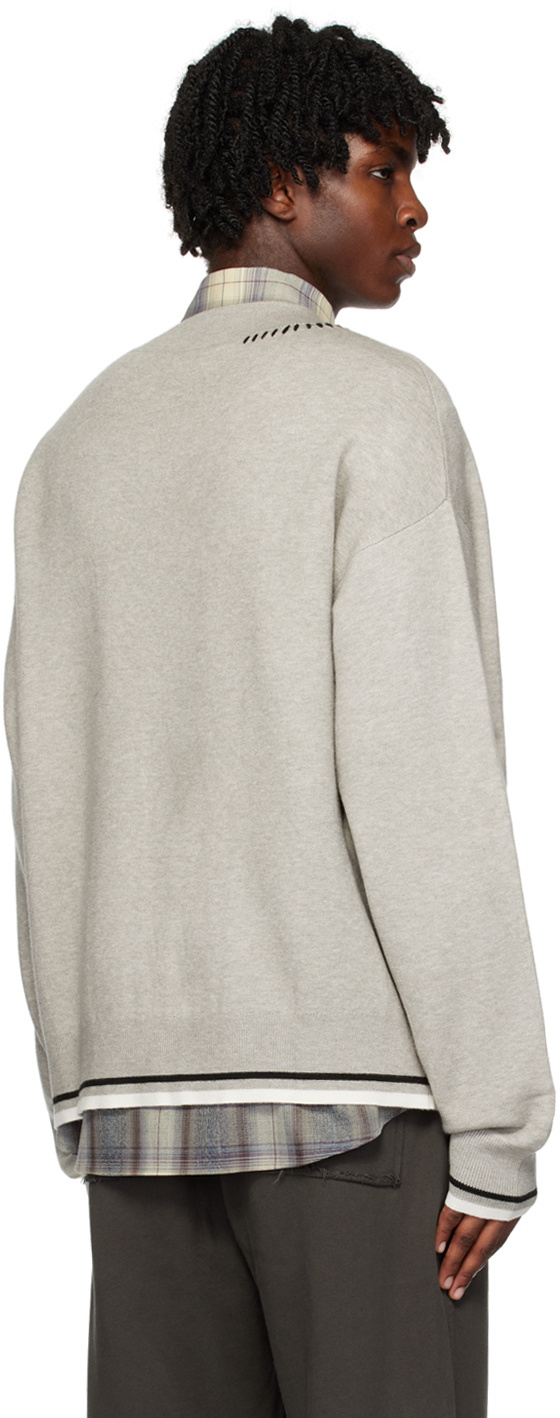 Izzue Gray Badge Cardigan