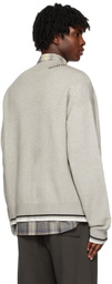 Izzue Gray Badge Cardigan