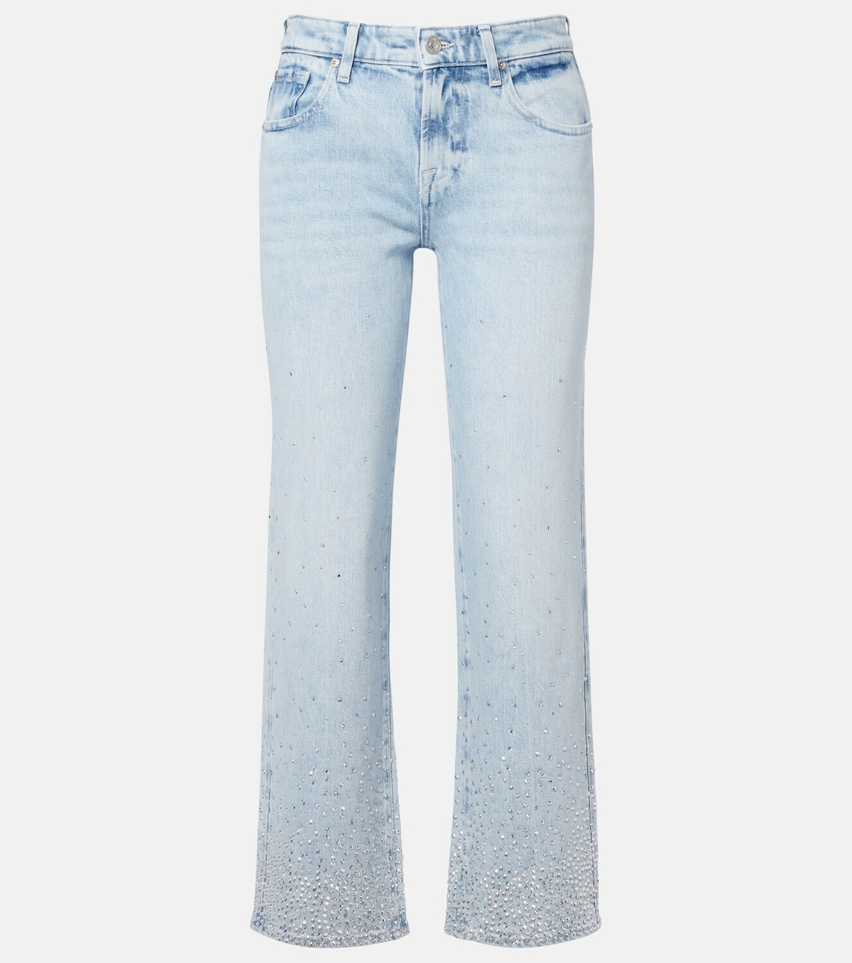 7 For All Mankind Calie embellished straight jeans