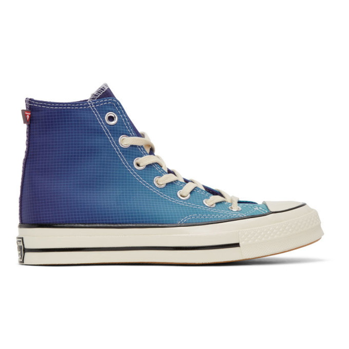 Photo: Converse Blue and Purple PrimaLoft Chuck 70 High Sneakers