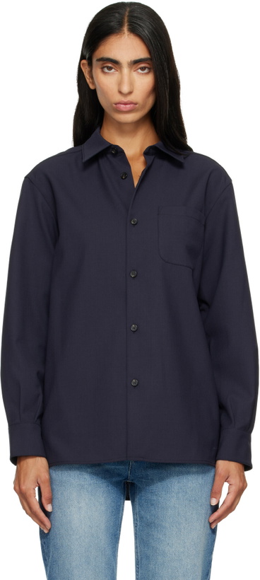 Photo: A.P.C. Navy Elegant Overshirt