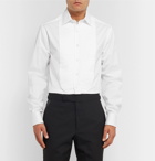 Brunello Cucinelli - White Slim-Fit Pleated Bib-Front Double-Cuff Cotton Tuxedo Shirt - White