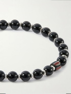 Mikia - Sterling Silver and Onyx Beaded Bracelet - Black