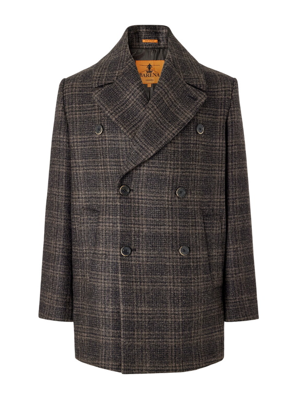 Photo: Barena - Double-Breasted Prince of Wales Wool-Blend Blouson Jacket - Brown