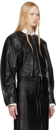 Helmut Lang Black Articulated Leather Jacket
