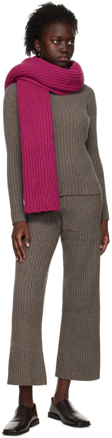 Baserange Pink Rib Scarf Baserange