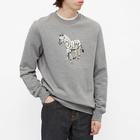 Paul Smith Men's Zebra Print Crew Sweat in Grey