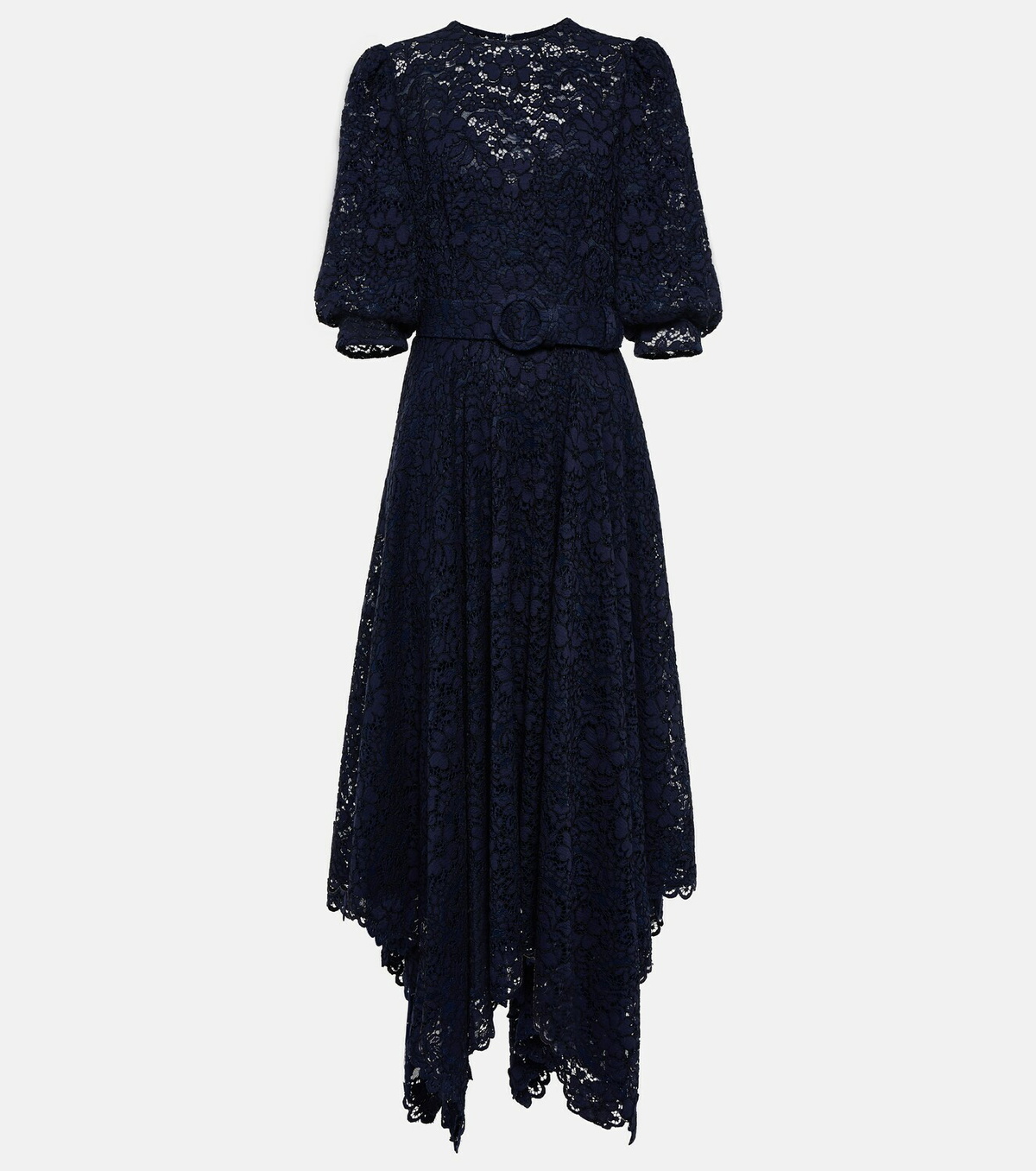 chinese dress ladies Never Better Belted Lace Midi Dress Peach / L