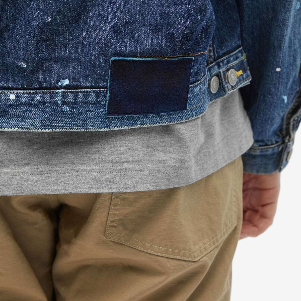 Visvim Men's Vivism 101 Damaged Jacket in Denim Visvim Visvim Men's Vivism 101 Damaged Jacket in Denim Visvim