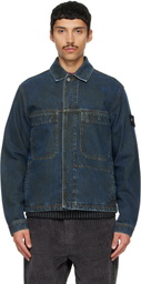 Stone Island Blue 4100006 Laser Pigment Denim Jacket