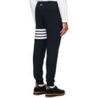 Thom Browne Navy Classic Loopback 4-Bar Sweatpants