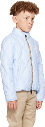 Burberry Kids Blue Quilted Nylon Jacket