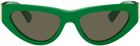 Bottega Veneta Green Angle Sunglasses