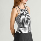 Hosbjerg Women's Dilan Top in Black/White Stripe