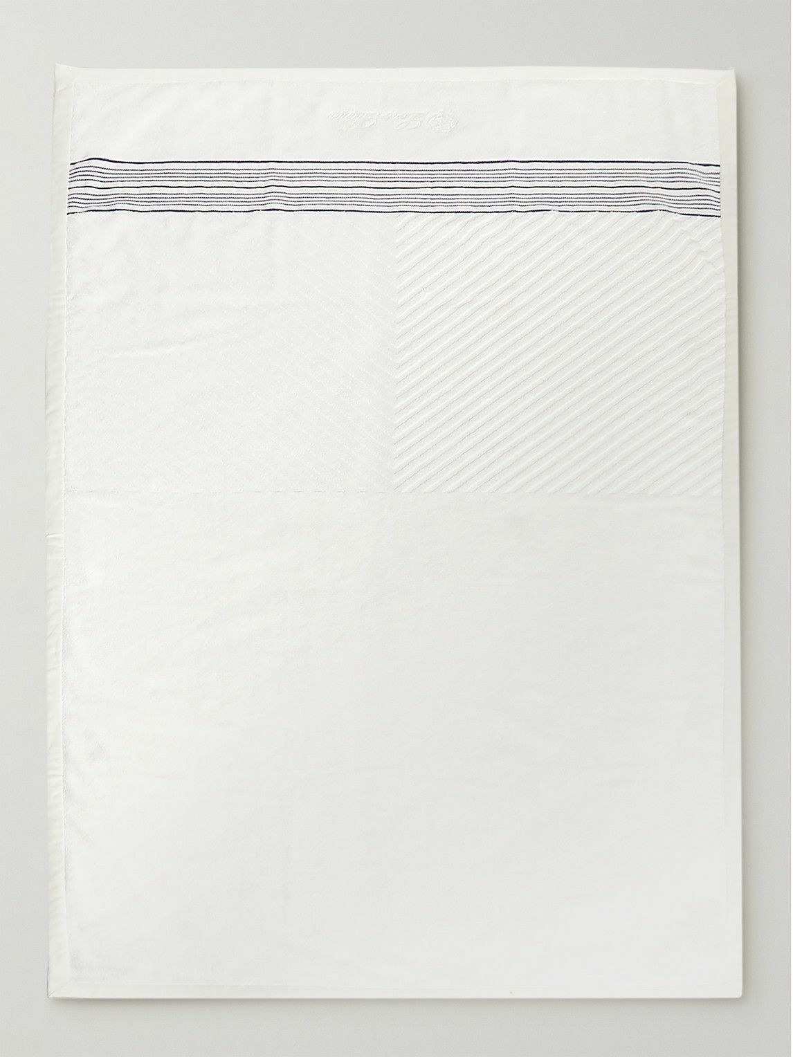 Loro Piana - Logo-Embroidered Striped Cotton-Jacquard Towel