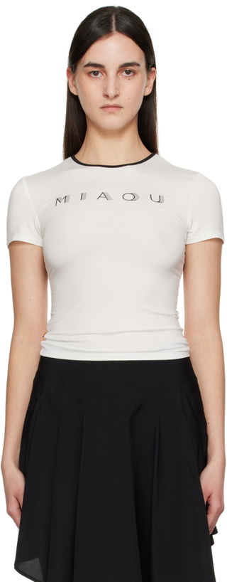 Photo: Miaou White Rhinestone Mini T-shirt