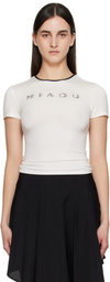 Miaou White Rhinestone Mini T-shirt
