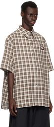 WILLY CHAVARRIA Brown Plaid Hacienda Shirt