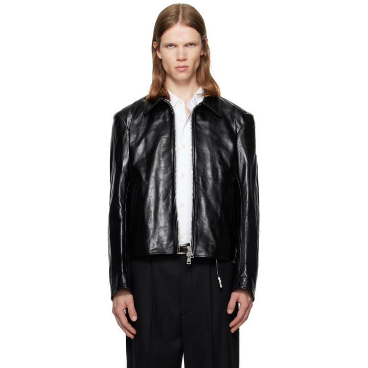 Photo: OUR LEGACY Black Mini Leather Jacket