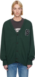Ksubi Green Dug Out Knit Military Cardigan