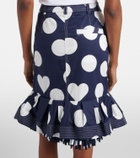Jacquemus Cabana printed cotton poplin midi skirt