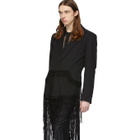 Palomo Spain Black Fringe Blazer