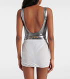 Balmain B metallic jersey beach cover-up