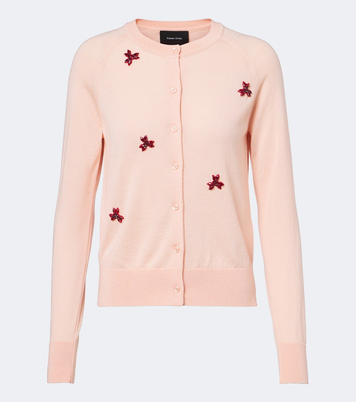 Simone Rocha Crystal-embellished wool and silk cardigan
