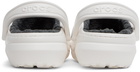 Crocs White Classic Lined Clogs