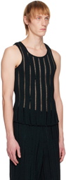 Steven Passaro SSENSE Exclusive Black Khanh Brice Nguyen Edition Tank Top
