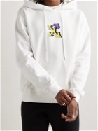 Off-White - Printed Cotton-Jersey Hoodie - White