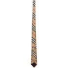 Burberry Beige Silk Check Classic Cut Tie