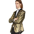 Dolce and Gabbana Black and Gold Lurex Blazer