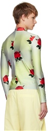 Meryll Rogge Green Roses Long Sleeve T-Shirt