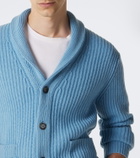 Allude Ribbed-knit wool and cashmere cardigan