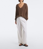 The Row Kriza cotton poplin wide-leg pants